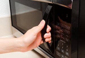 hand opening microwave