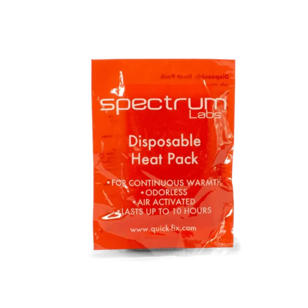 synthetic urine heating pad in plastic package wrapper