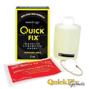 White little container, 2 oz quick fix packaging and red sachet