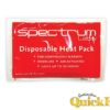A packet of heating pads used for keeping synthetic urine warm with Spectrum Labs branding