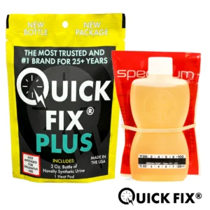 Quick Fix Plus complete kit pictured with package and contents