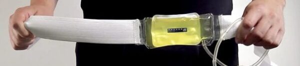Empty synthetic urine belt kit with temp strip