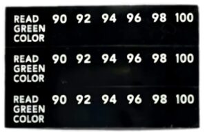 Quick Fix synthetic urine temperature and color chart